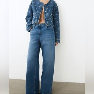 H&M High Rise Wide Leg Jeans